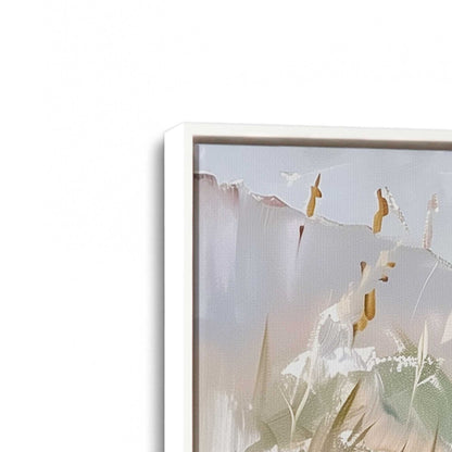 [Color:Opaque White], Picture of art in a White frame at an angle