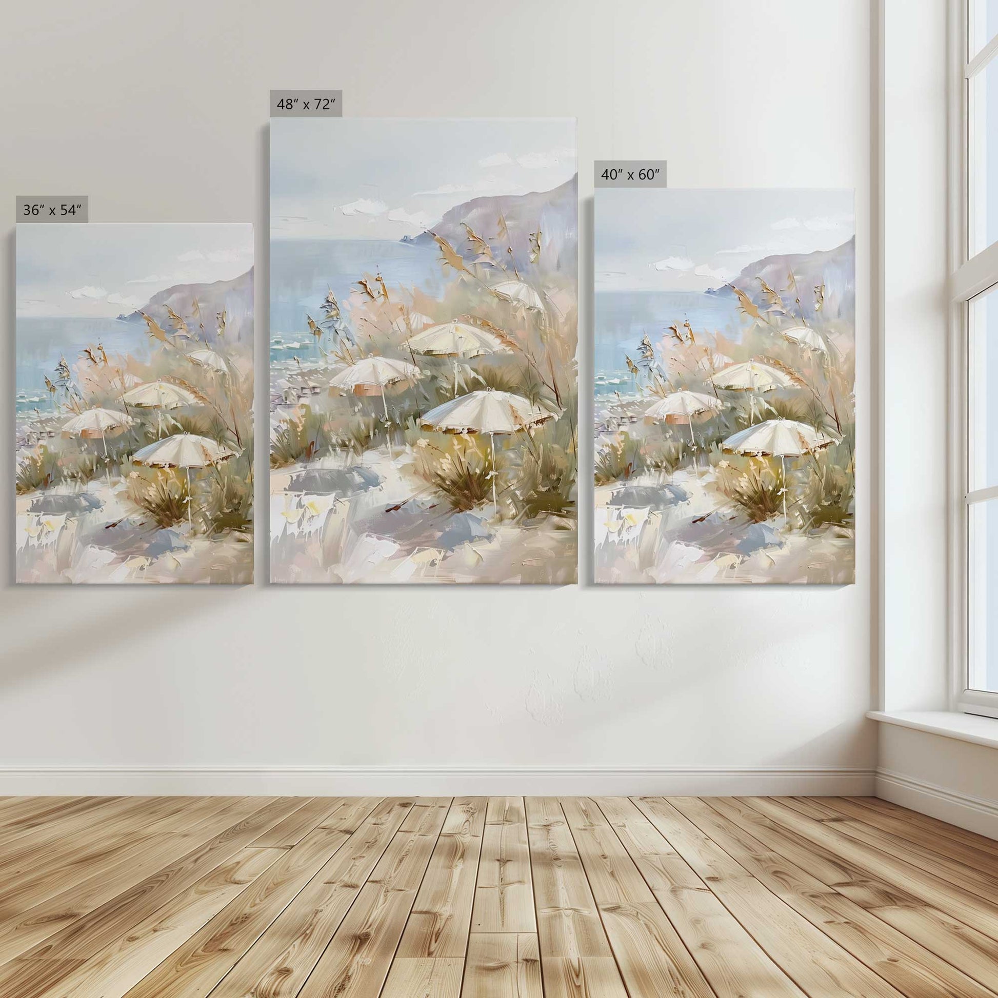 [Color:Stretched Canvas], Image showing the size comparisons
