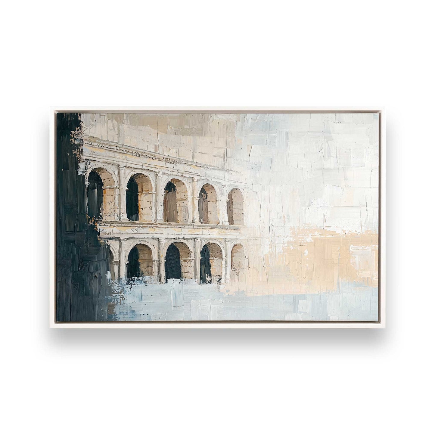 [Color:Opaque White], Picture of art in a White frame