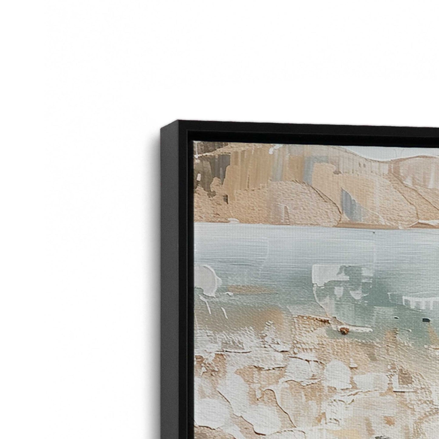 [Color:Satin Black], Picture of art in a Satin Black frame at an angle