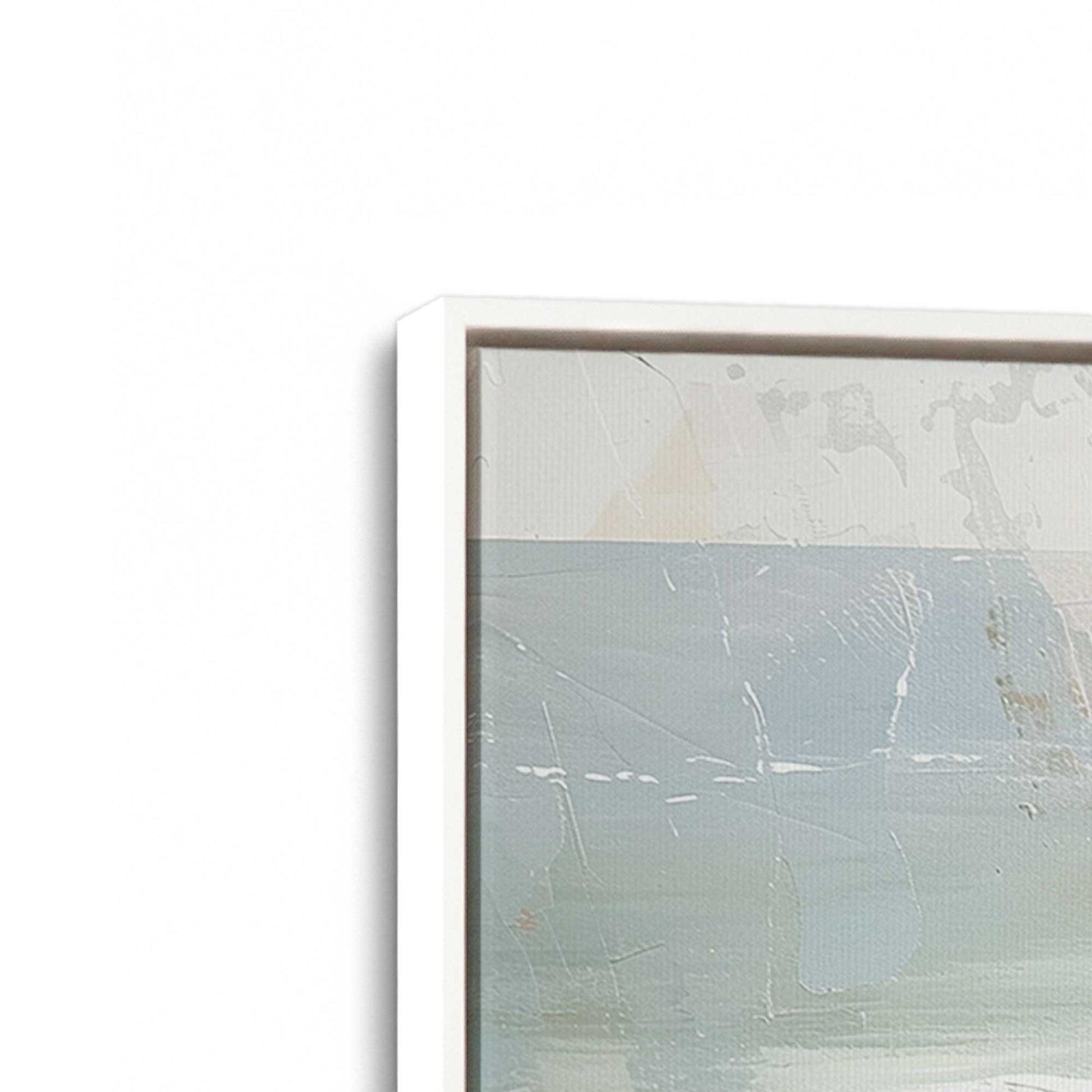 [Color:Opaque White], Picture of art in a White frame at an angle