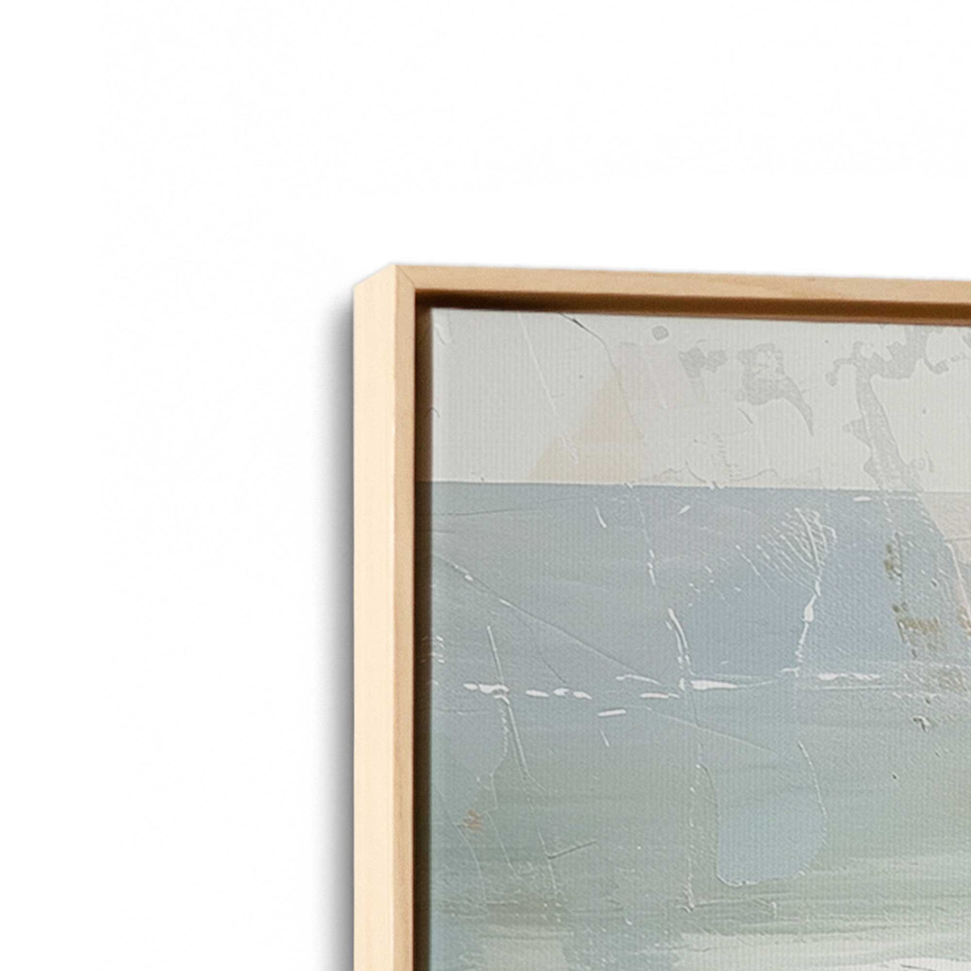 [Color:American Maple], Picture of art in a American Maple frame at an angle