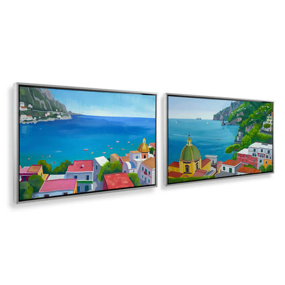 [Color:Polished Chrome], Picture of art in a Polished Chrome frame at an angle