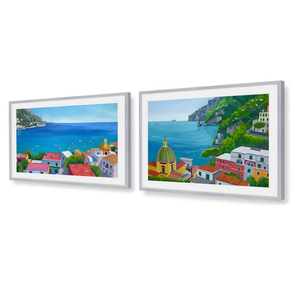 [Color:Polished Chrome], Picture of art in a Polished Chrome frame at an angle
