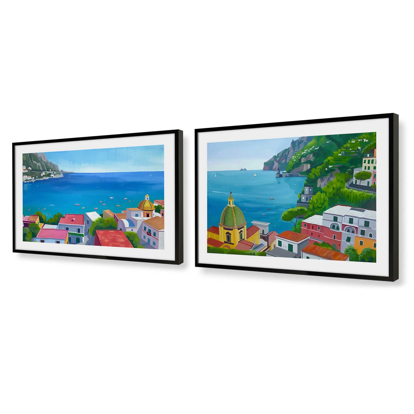 [Color:Satin Black], Picture of art in a Satin Black frame at an angle