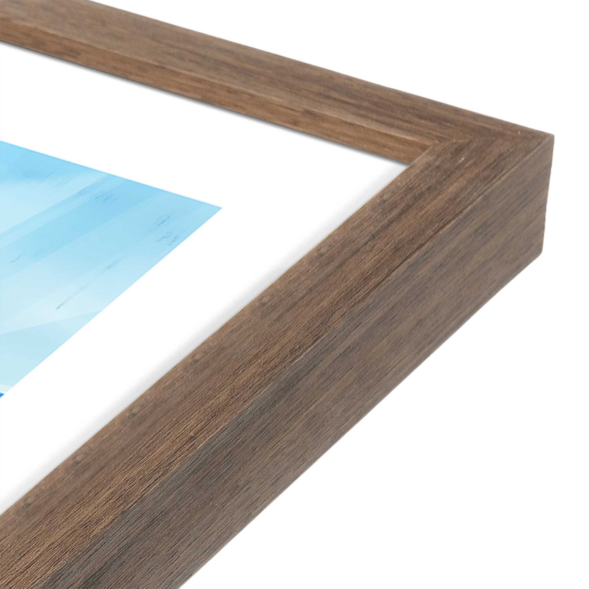 [Color:Walnut], Picture of art in a Walnut frame of the corner
