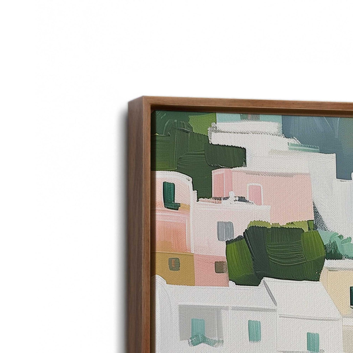 [Color:Walnut], Picture of the corner of the art