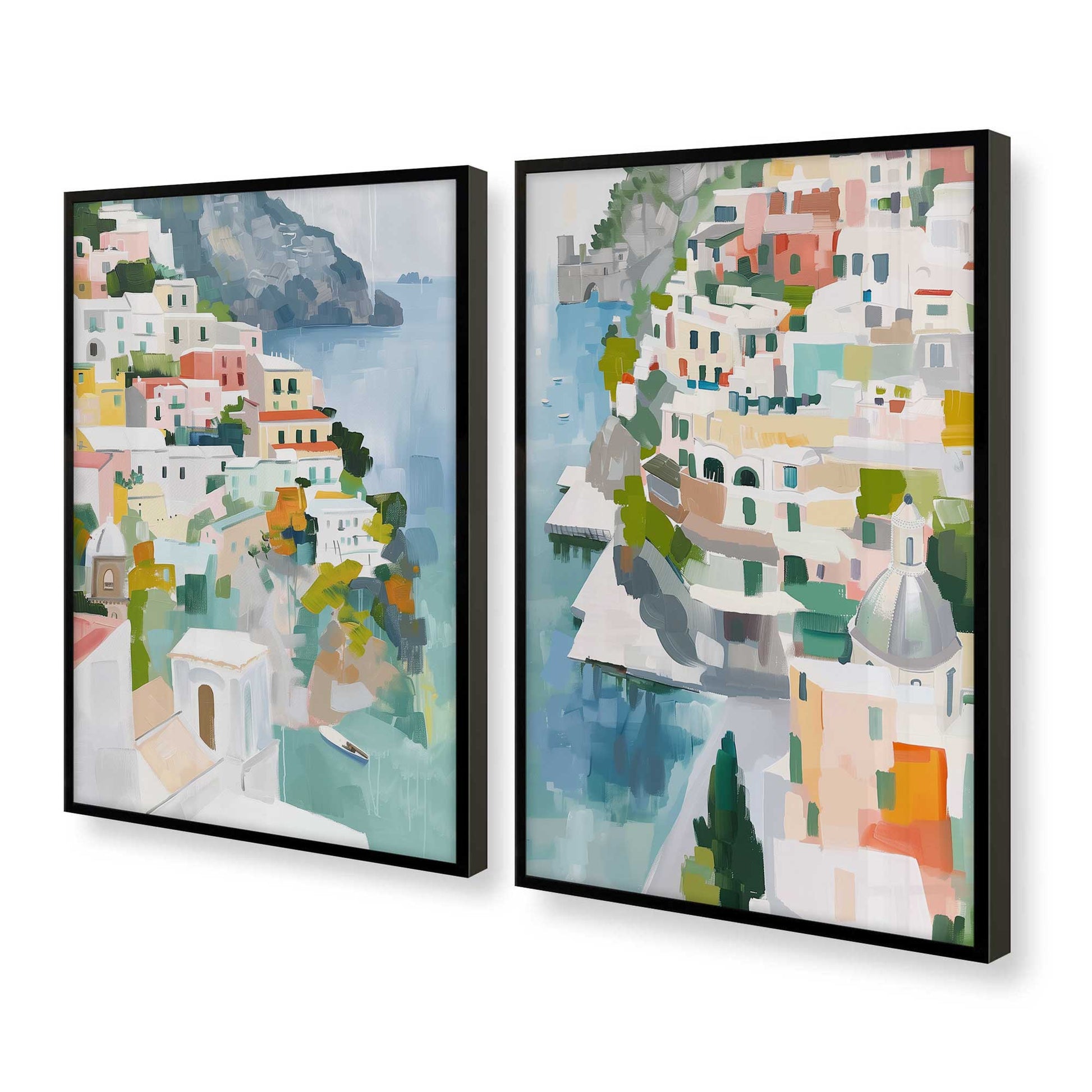 [Color:Satin Black], Picture of art in a Satin Black frame at an angle