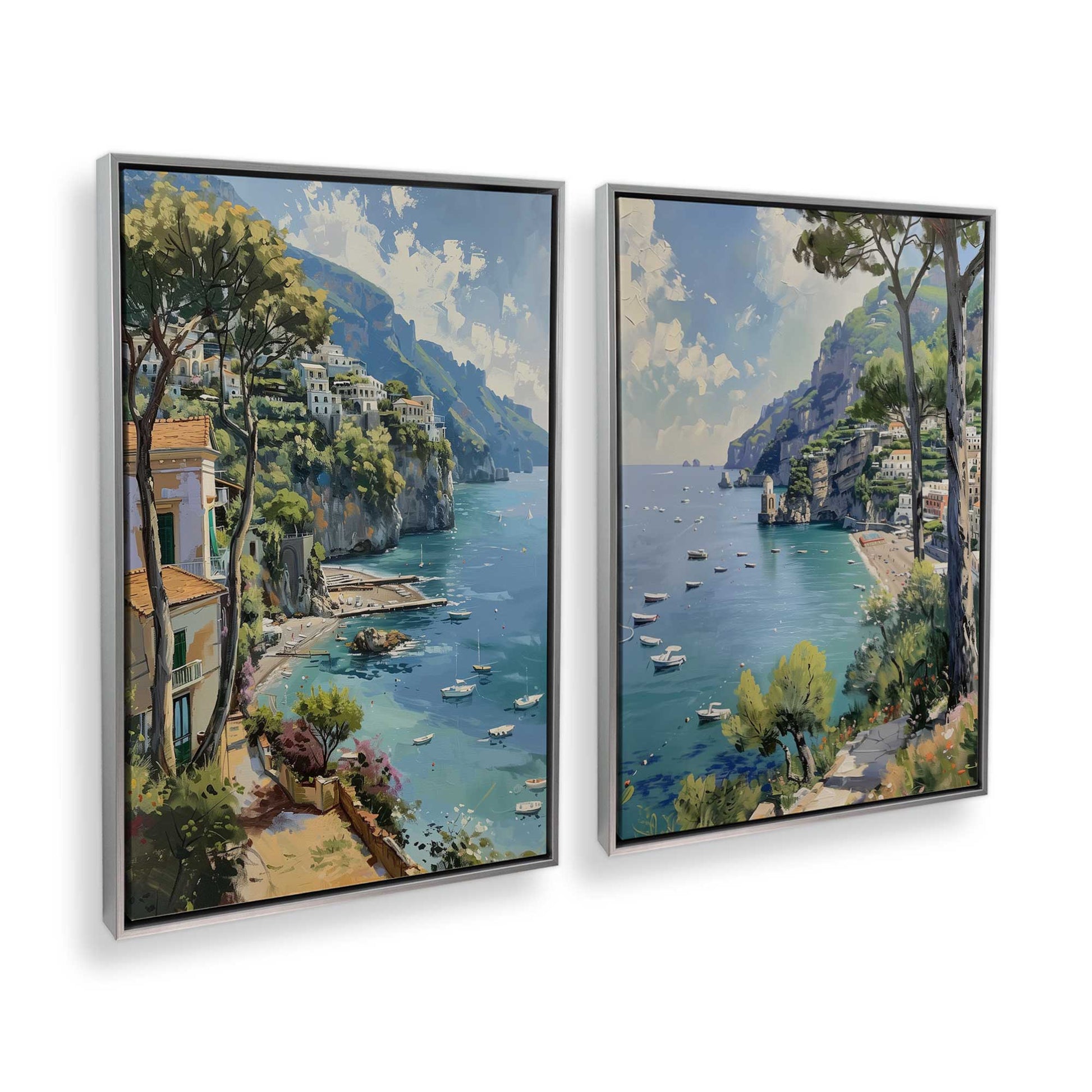 [Color:Polished Chrome], Picture of art in a Polished Chrome frame at an angle