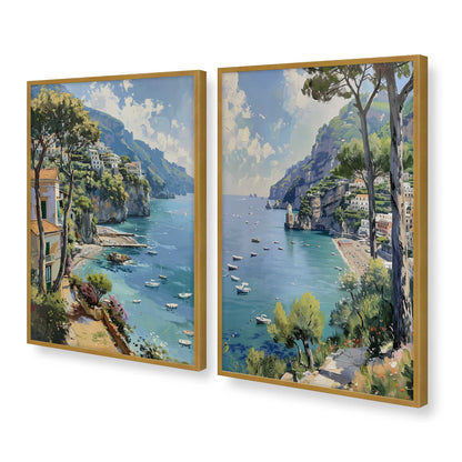 [Color:Polished Gold], Picture of art in a Polished Gold frame at an angle