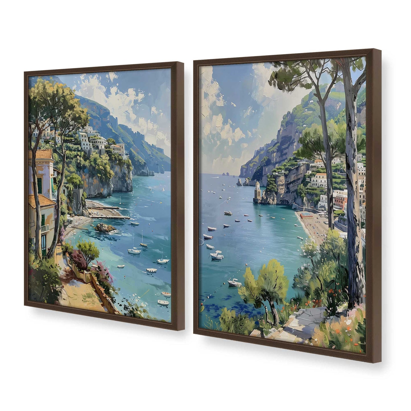 [Color:Belvinder Brown], Picture of art in a Belvinder Brown frame at an angle
