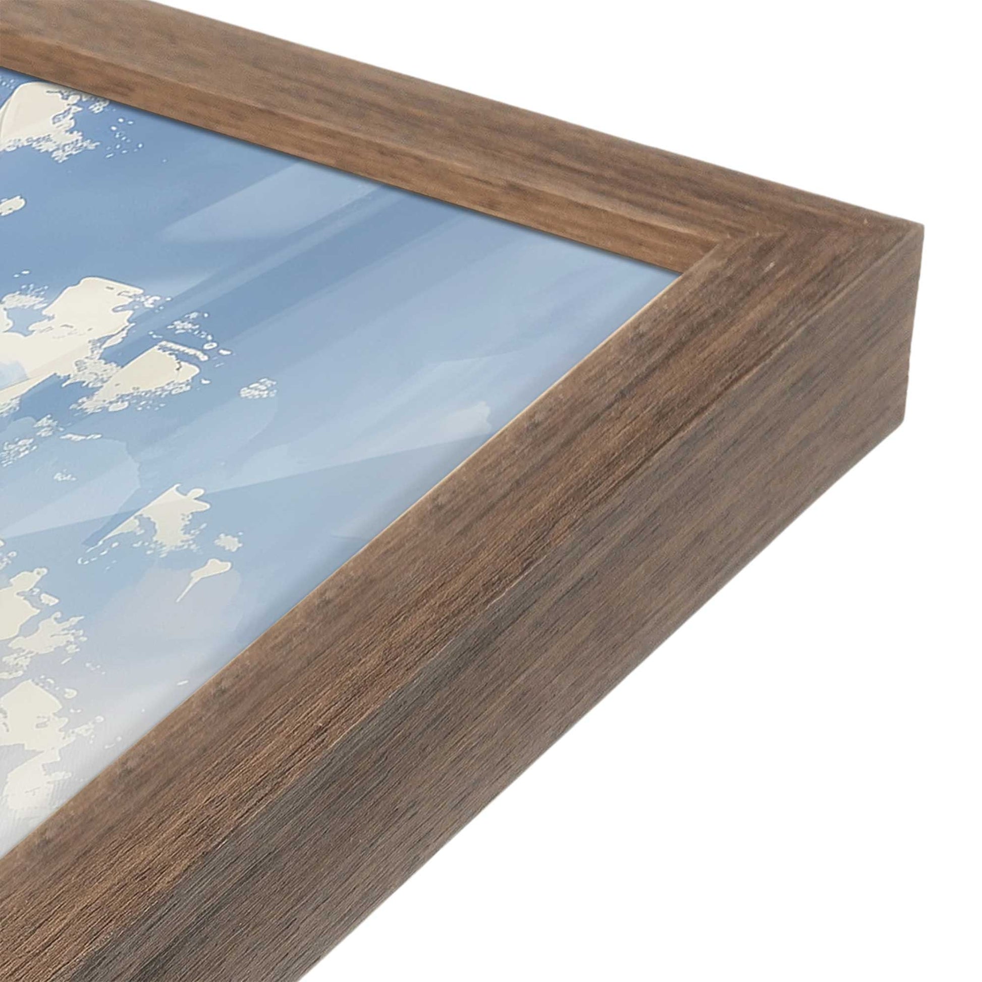 [Color:Walnut], Picture of art in a Walnut frame of the corner