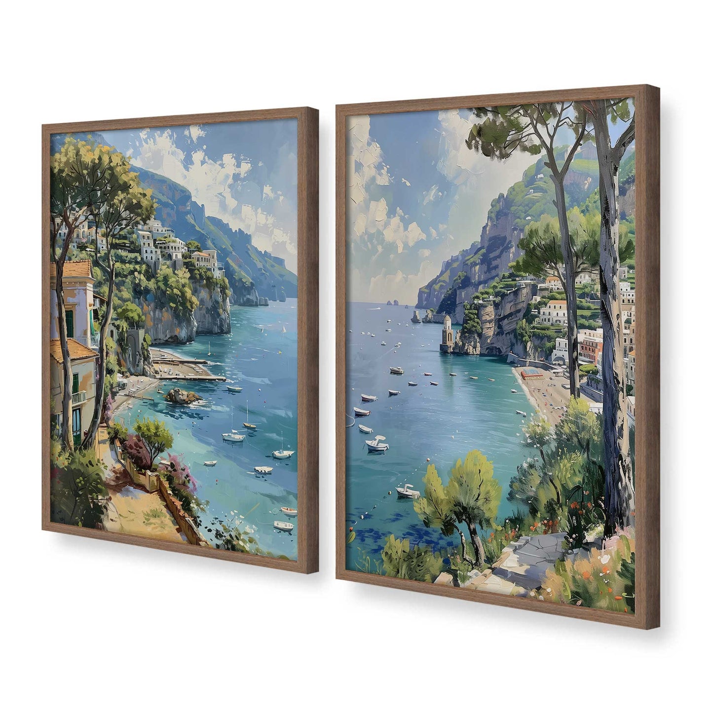 [Color:Walnut], Picture of art in a Walnut frame at an angle