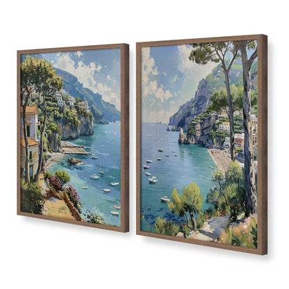 [Color:Walnut], Picture of art in a Walnut frame at an angle