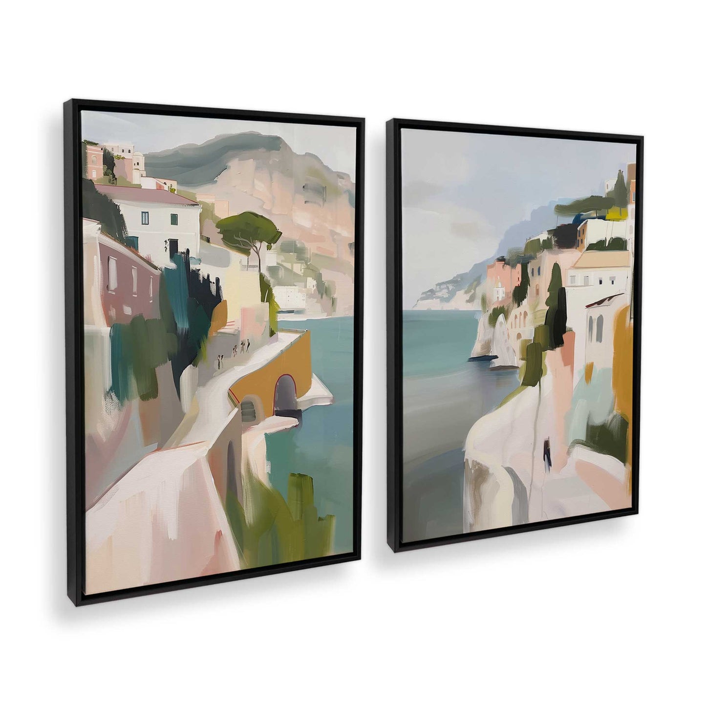 [Color:Satin Black], Picture of art in a Satin Black frame at an angle
