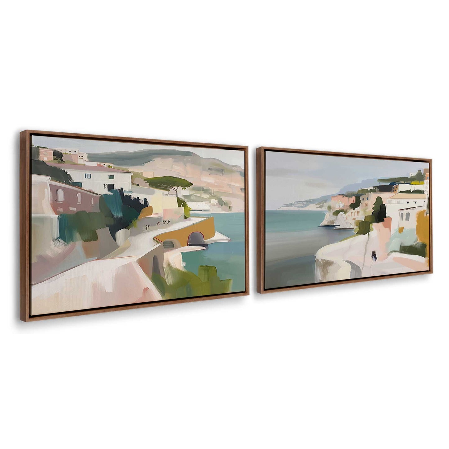 [Color:Walnut], Picture of art in a Walnut frame at an angle