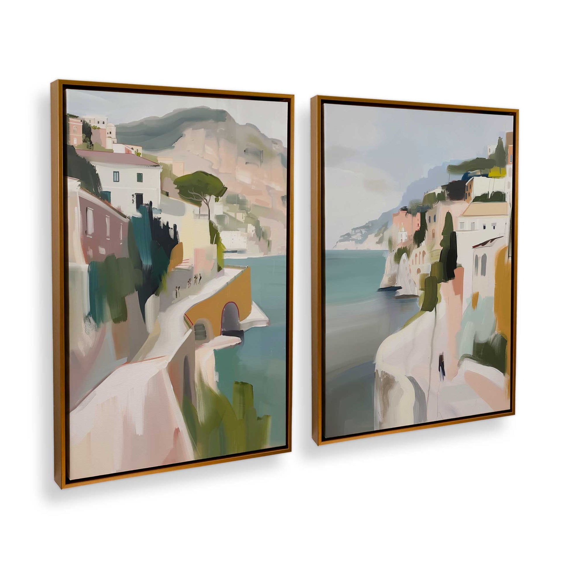 [Color:Polished Gold], Picture of art in a Polished Gold frame at an angle