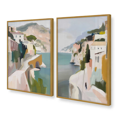 [Color:Polished Gold], Picture of art in a Polished Gold frame at an angle