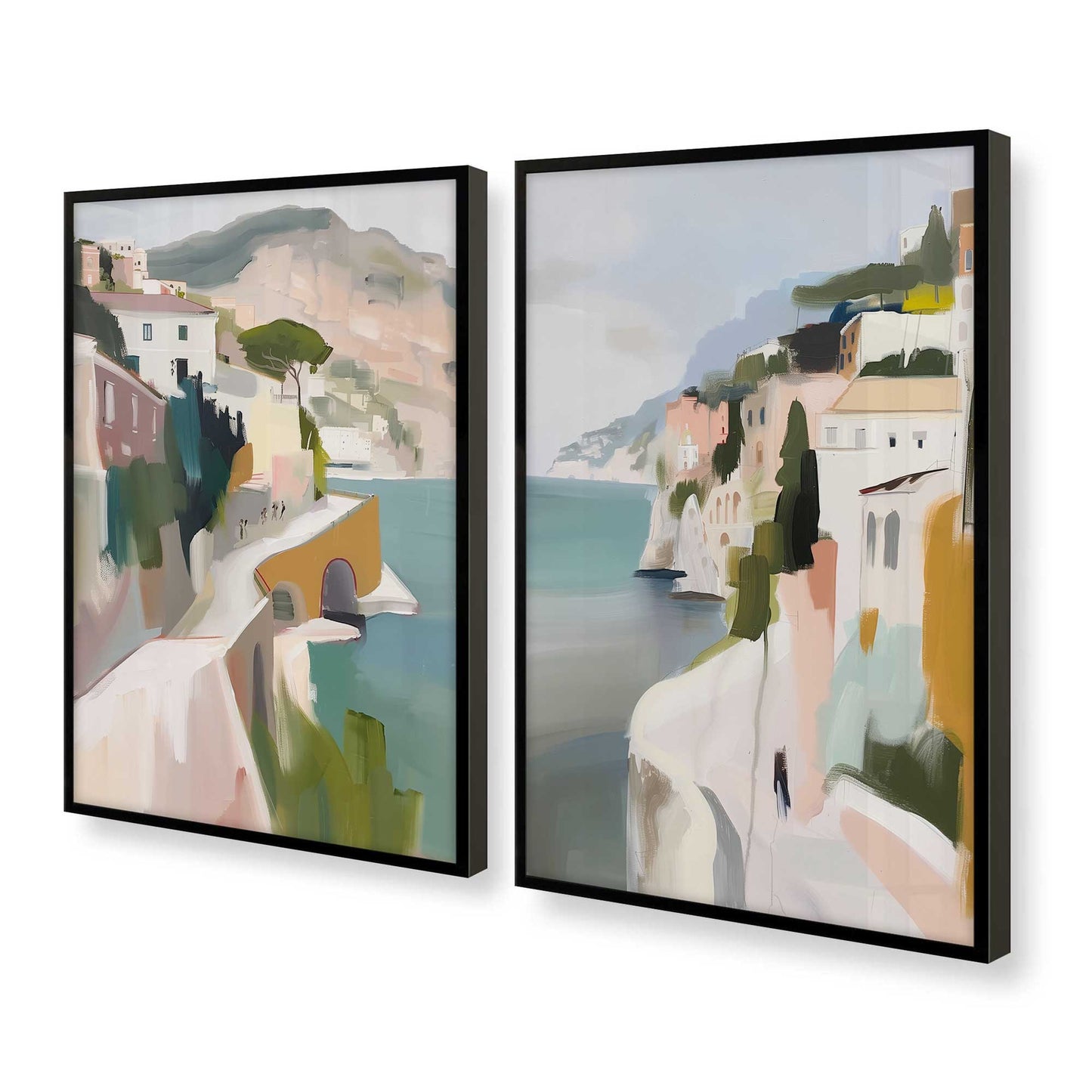 [Color:Satin Black], Picture of art in a Satin Black frame at an angle