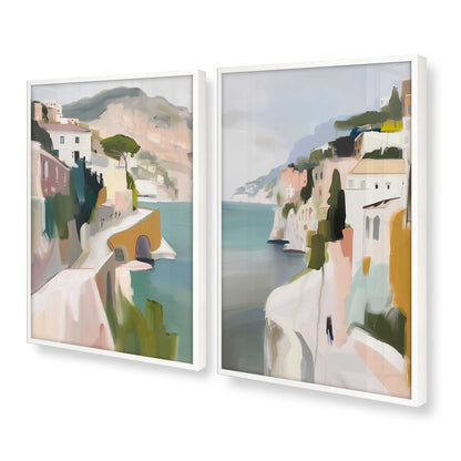 [Color:Opaque White], Picture of art in a Opaque White frame at an angle