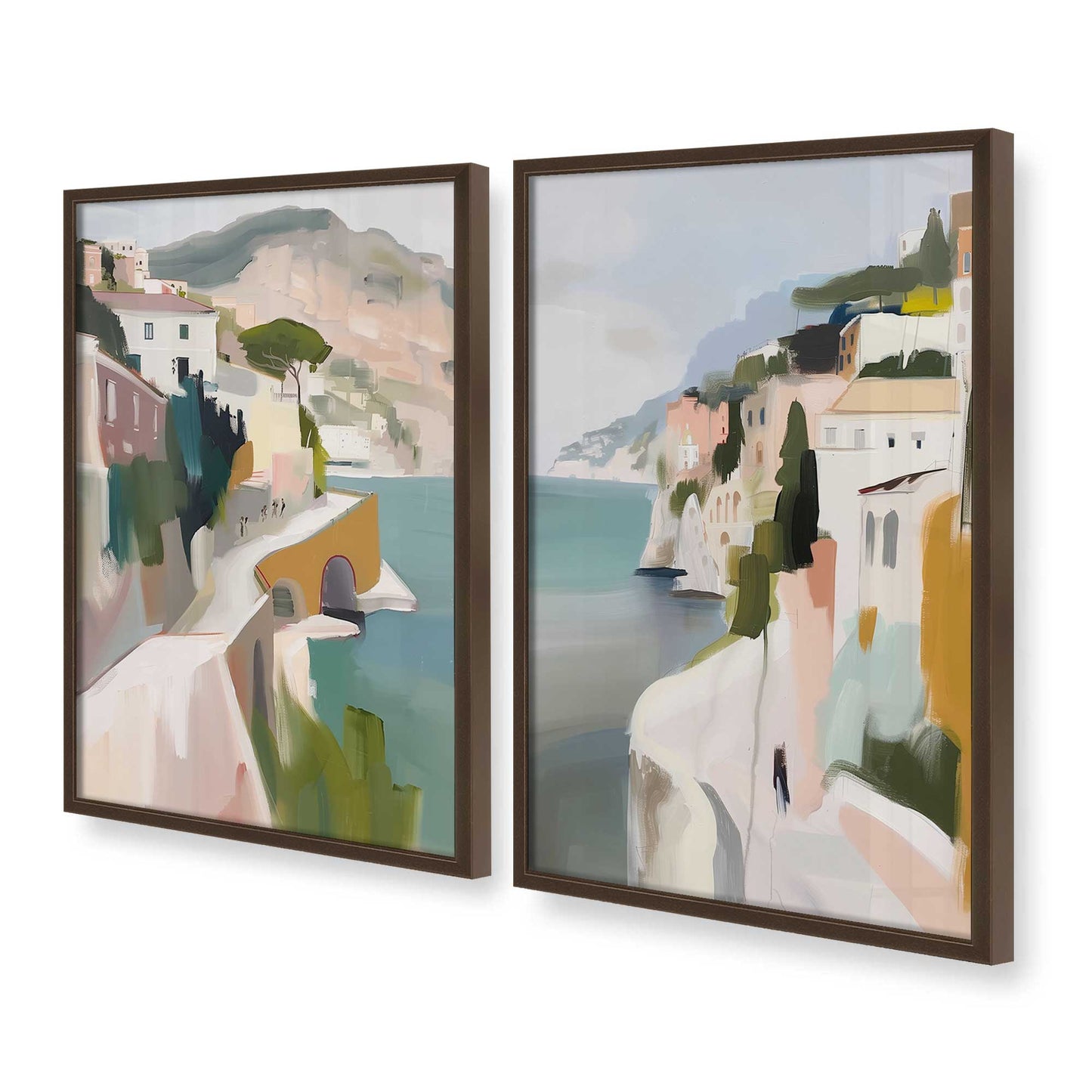 [Color:Belvinder Brown], Picture of art in a Belvinder Brown frame at an angle