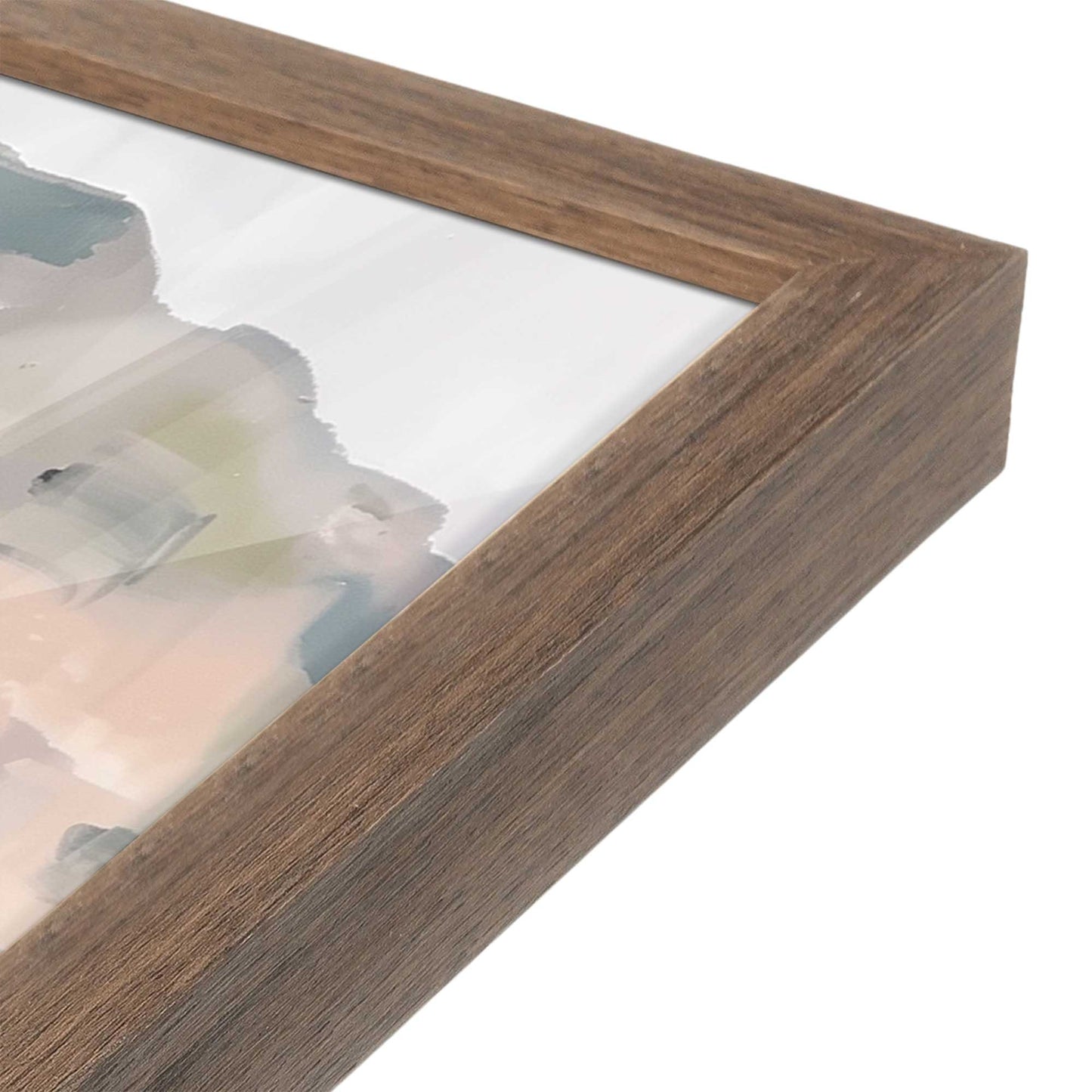 [Color:Walnut], Picture of art in a Walnut frame of the corner
