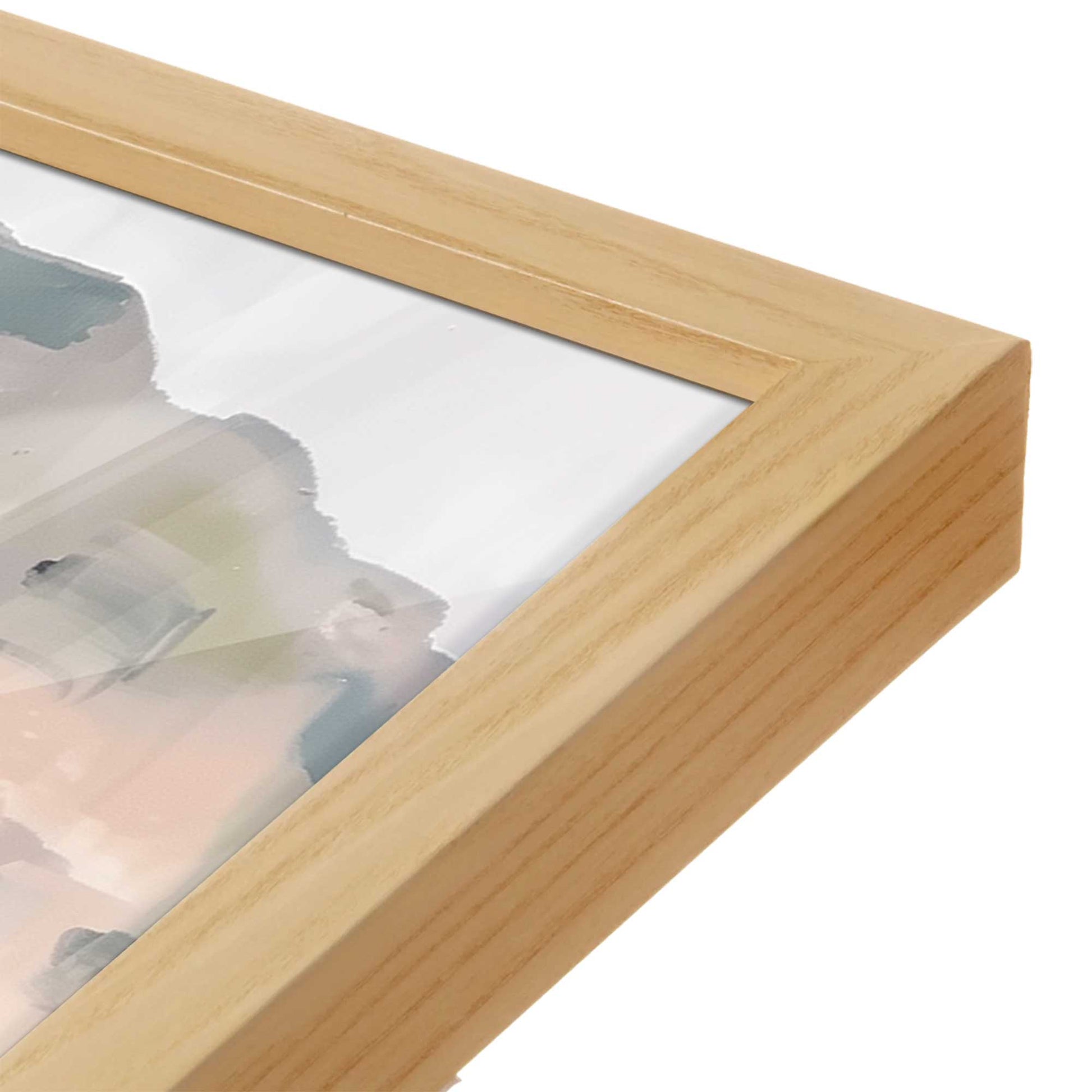 [Color:American Maple], Picture of art in a American Maple frame of the corner
