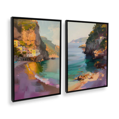 [Color:Satin Black], Picture of art in a Satin Black frame at an angle