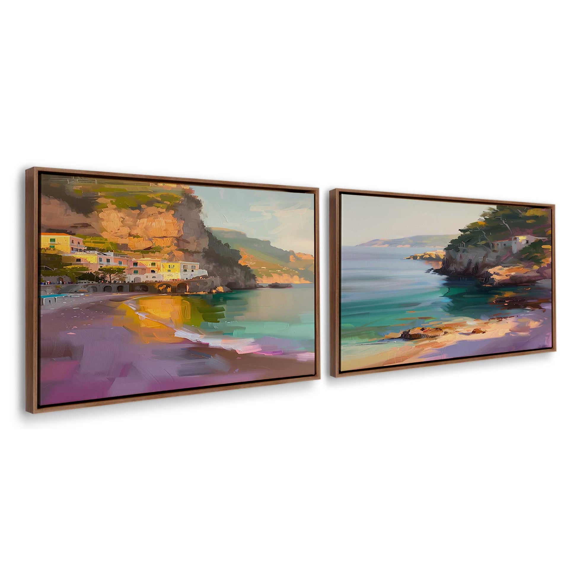 [Color:Walnut], Picture of art in a Walnut frame at an angle