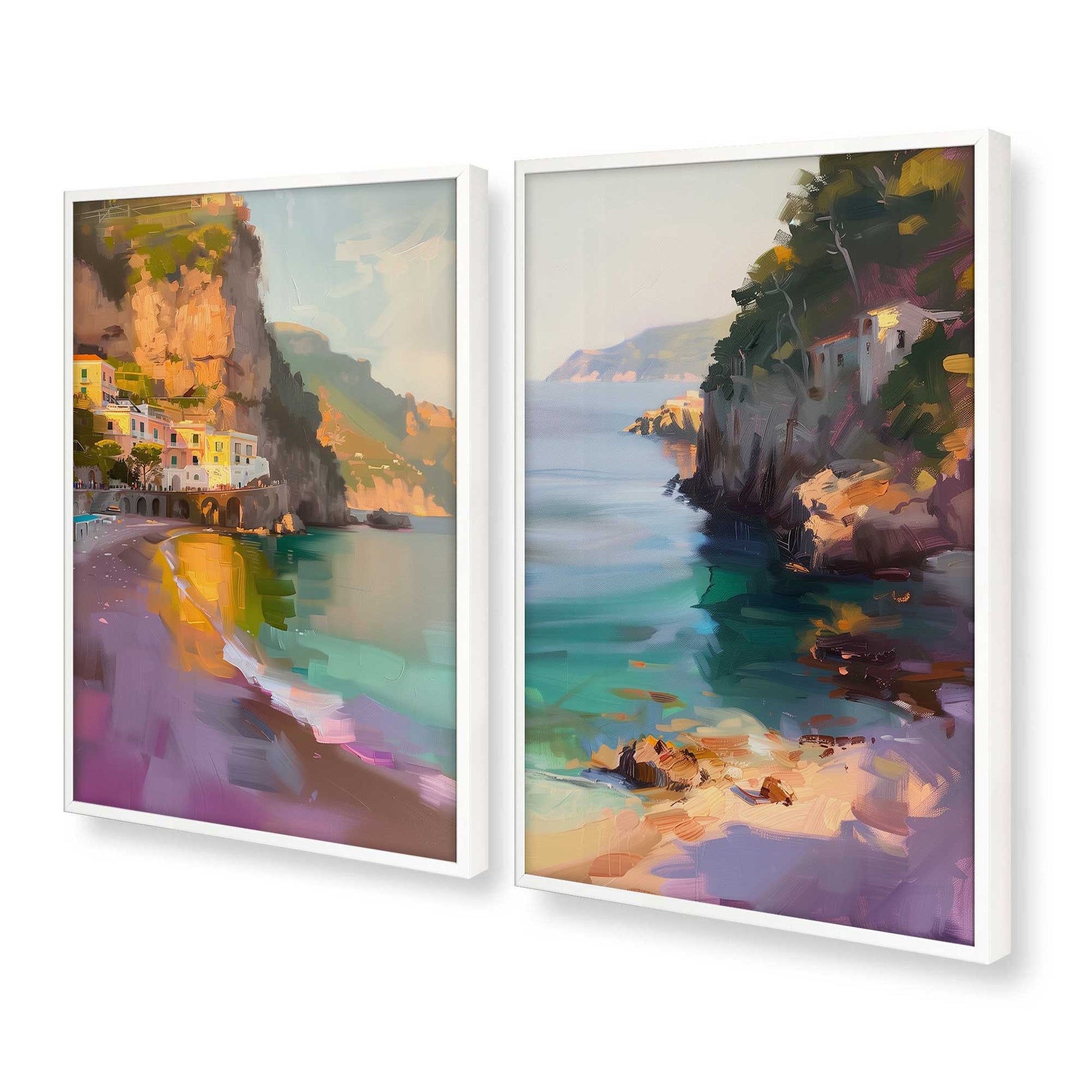 [Color:Opaque White], Picture of art in a Opaque White frame at an angle