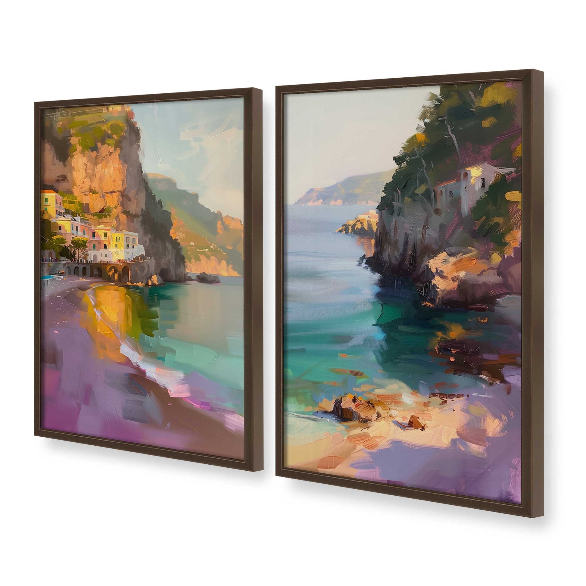 [Color:Belvinder Brown], Picture of art in a Belvinder Brown frame at an angle