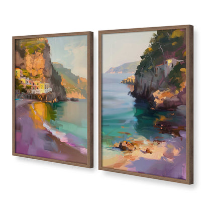 [Color:Walnut], Picture of art in a Walnut frame at an angle