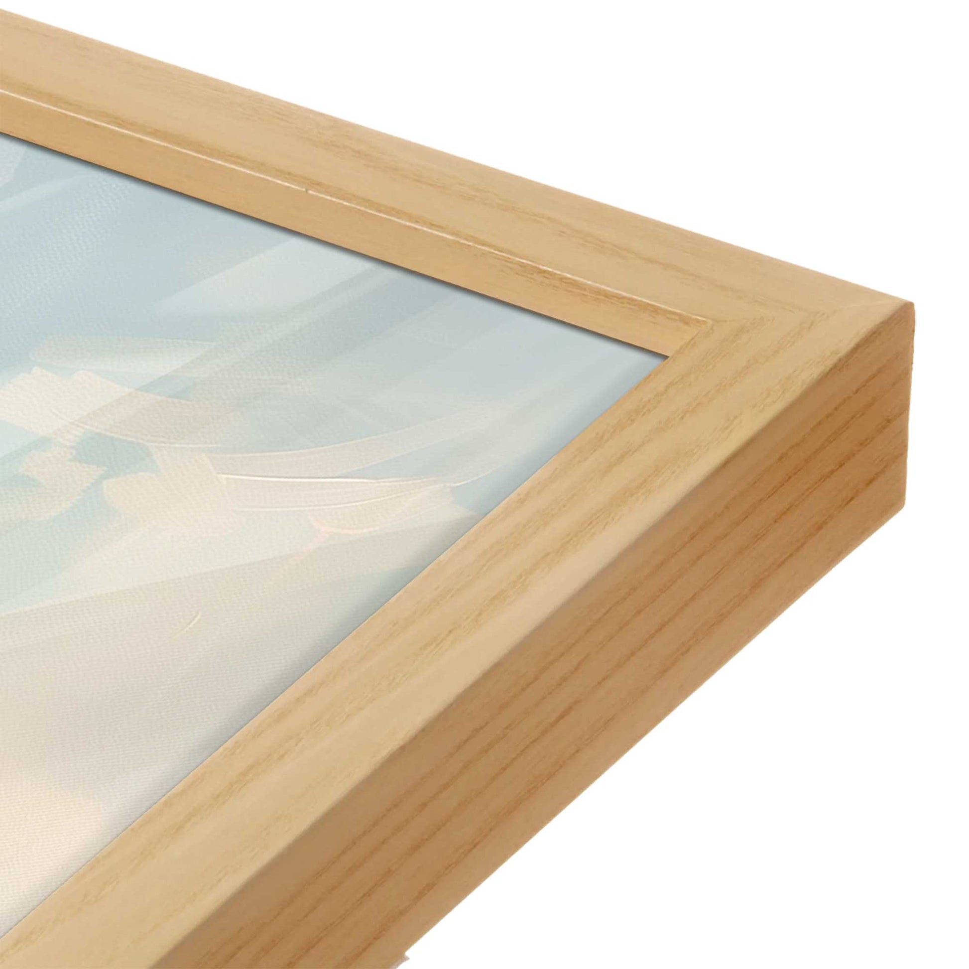 [Color:American Maple], Picture of art in a American Maple frame of the corner