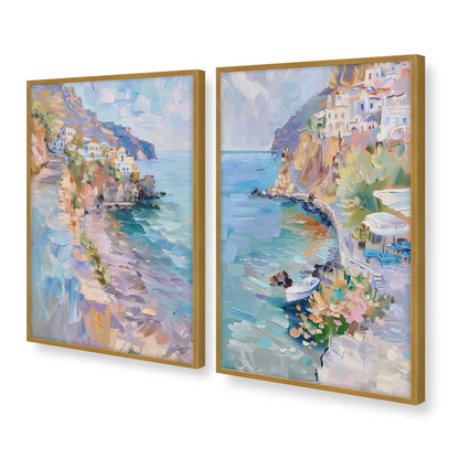 [Color:Polished Gold], Picture of art in a Polished Gold frame at an angle