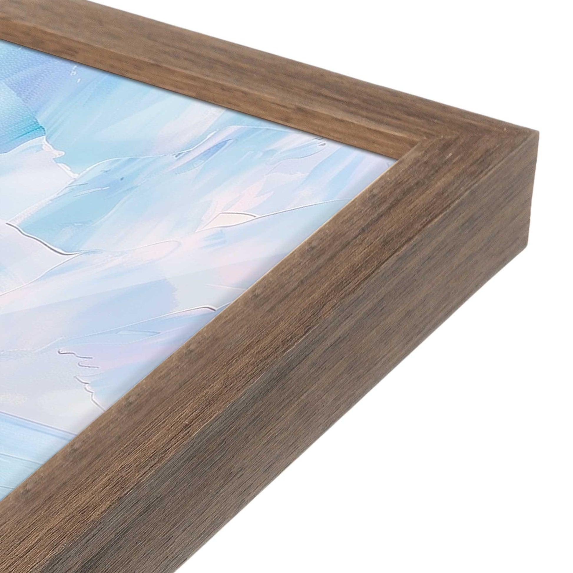 [Color:Walnut], Picture of art in a Walnut frame of the corner