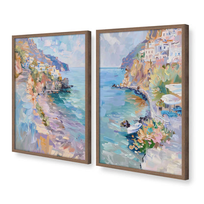 [Color:Walnut], Picture of art in a Walnut frame at an angle
