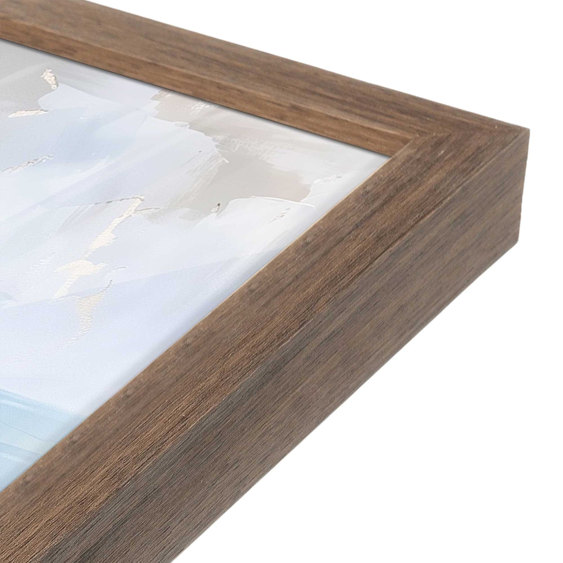 [Color:Walnut], Picture of art in a Walnut frame of the corner