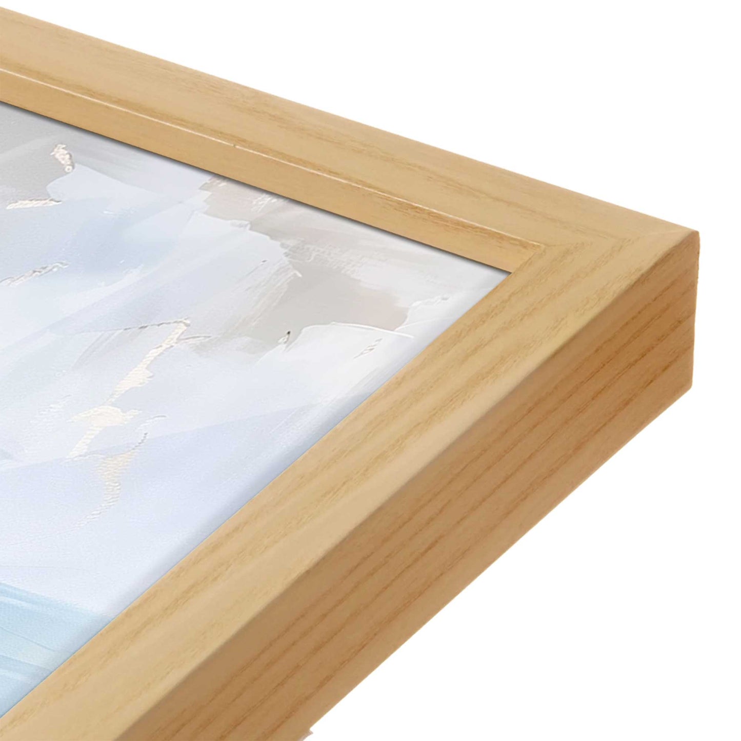 [Color:American Maple], Picture of art in a American Maple frame of the corner