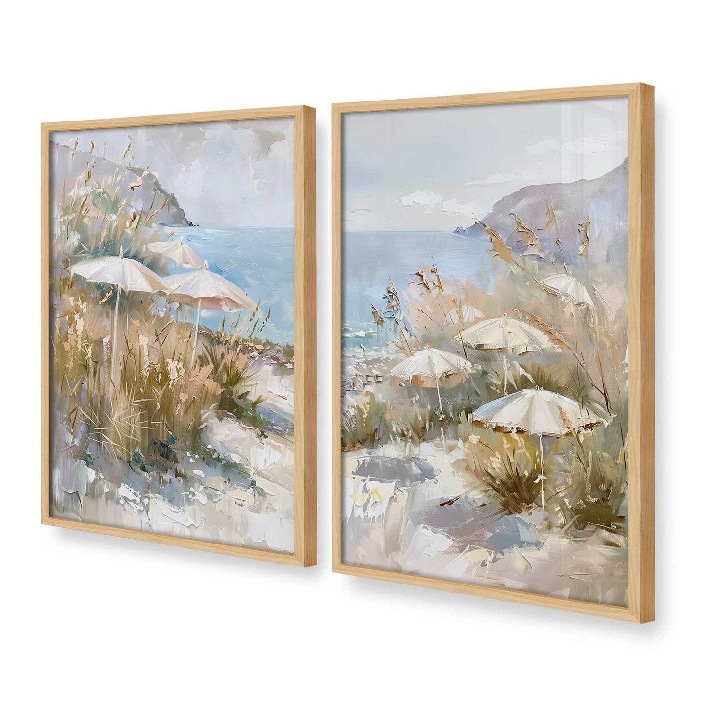 [Color:American Maple], Picture of art in a American Maple frame at an angle