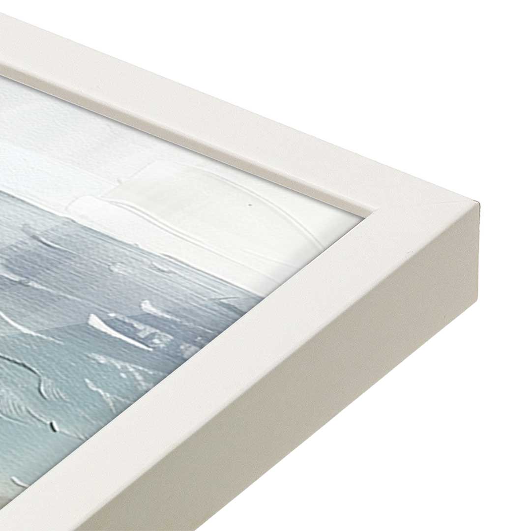 [Color:Opaque White], Picture of art in a Opaque White frame of the corner