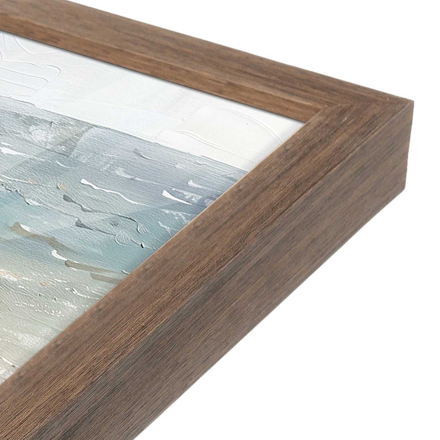 [Color:Walnut], Picture of art in a Walnut frame of the corner