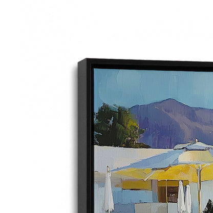 [Color:Satin Black], Picture of art in a Satin Black frame at an angle