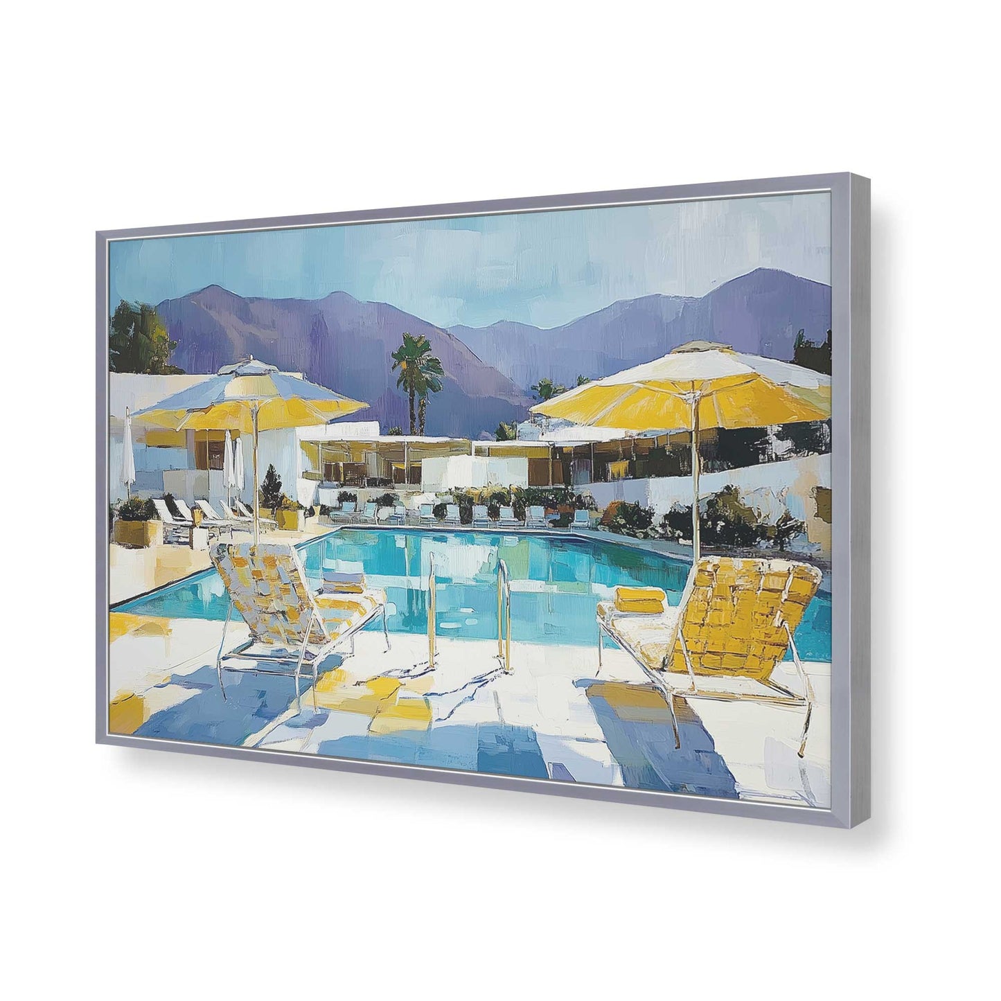 [Color:Polished Chrome], Picture of art in a Polished Chrome frame of the corner