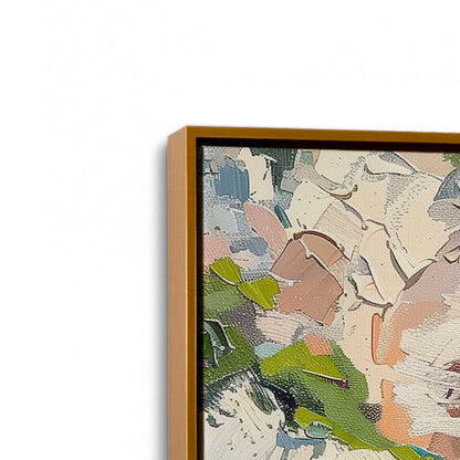 [Color:Polished Gold], Picture of art in a Polished Gold frame at an angle