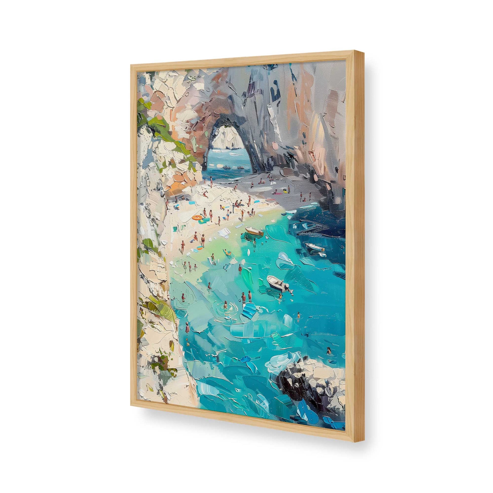 [Color:American Maple], Picture of art in a American Maple frame of the corner
