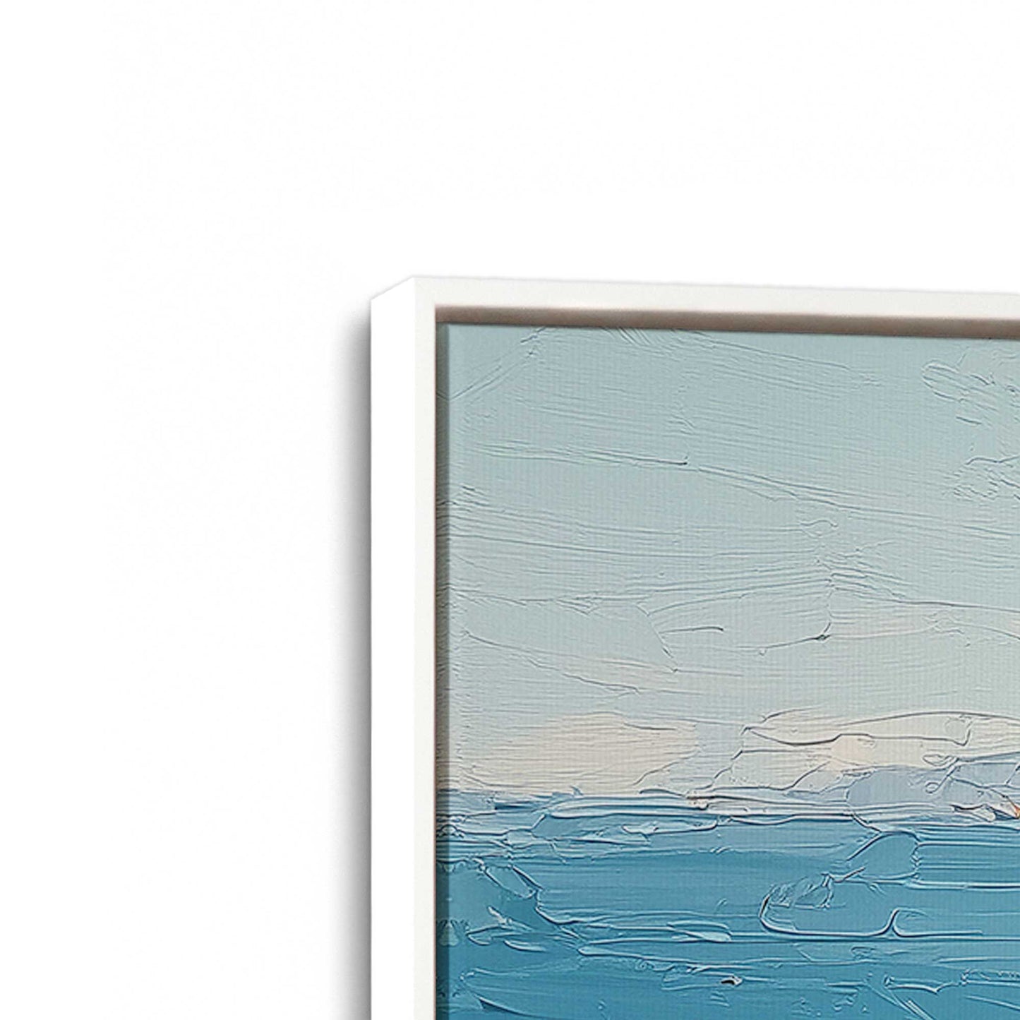 [Color:Opaque White], Picture of art in a White frame at an angle