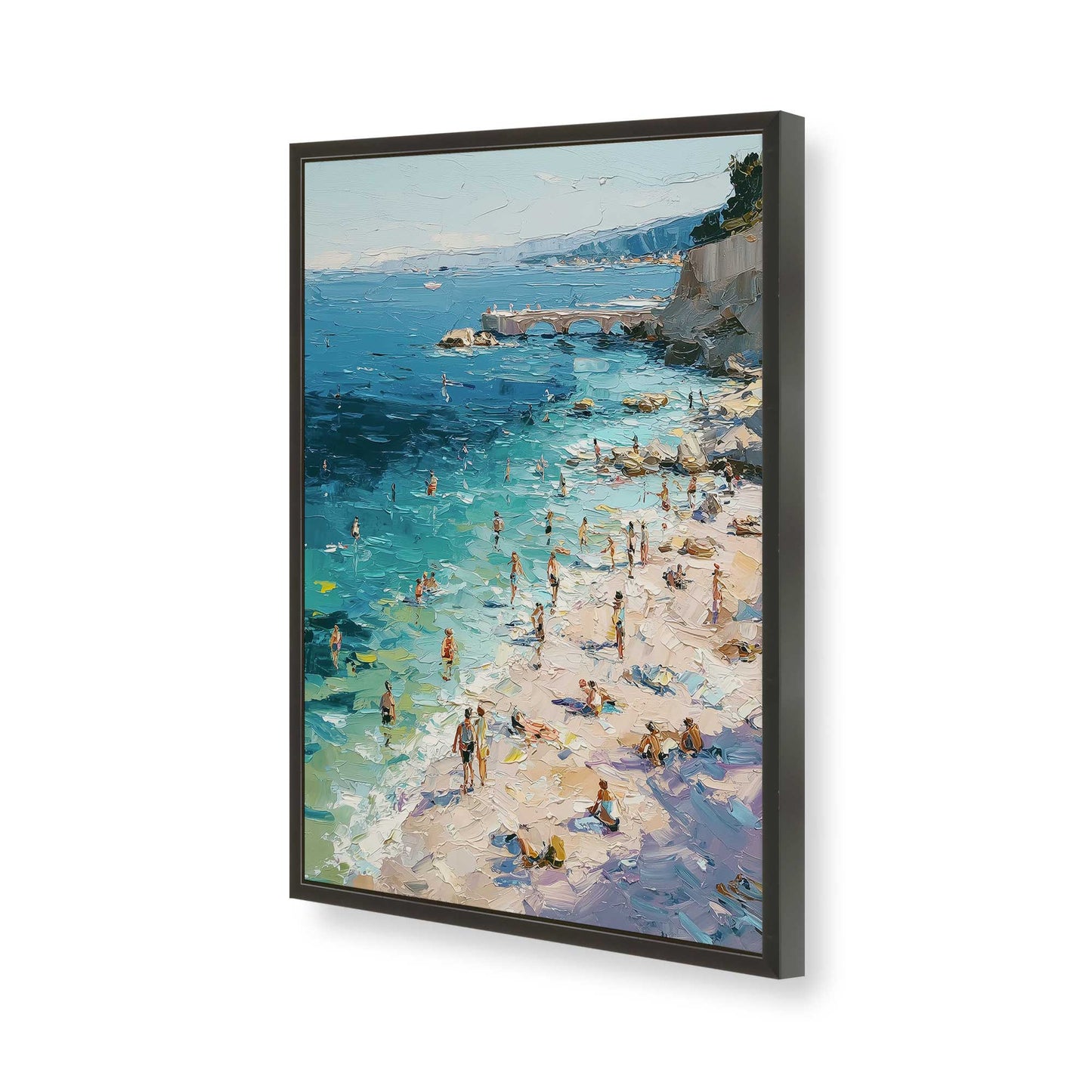 [Color:Satin Black], Picture of art in a Satin Black frame of the corner