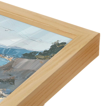 [Color:American Maple], Picture of art in a American Maple frame at an angle