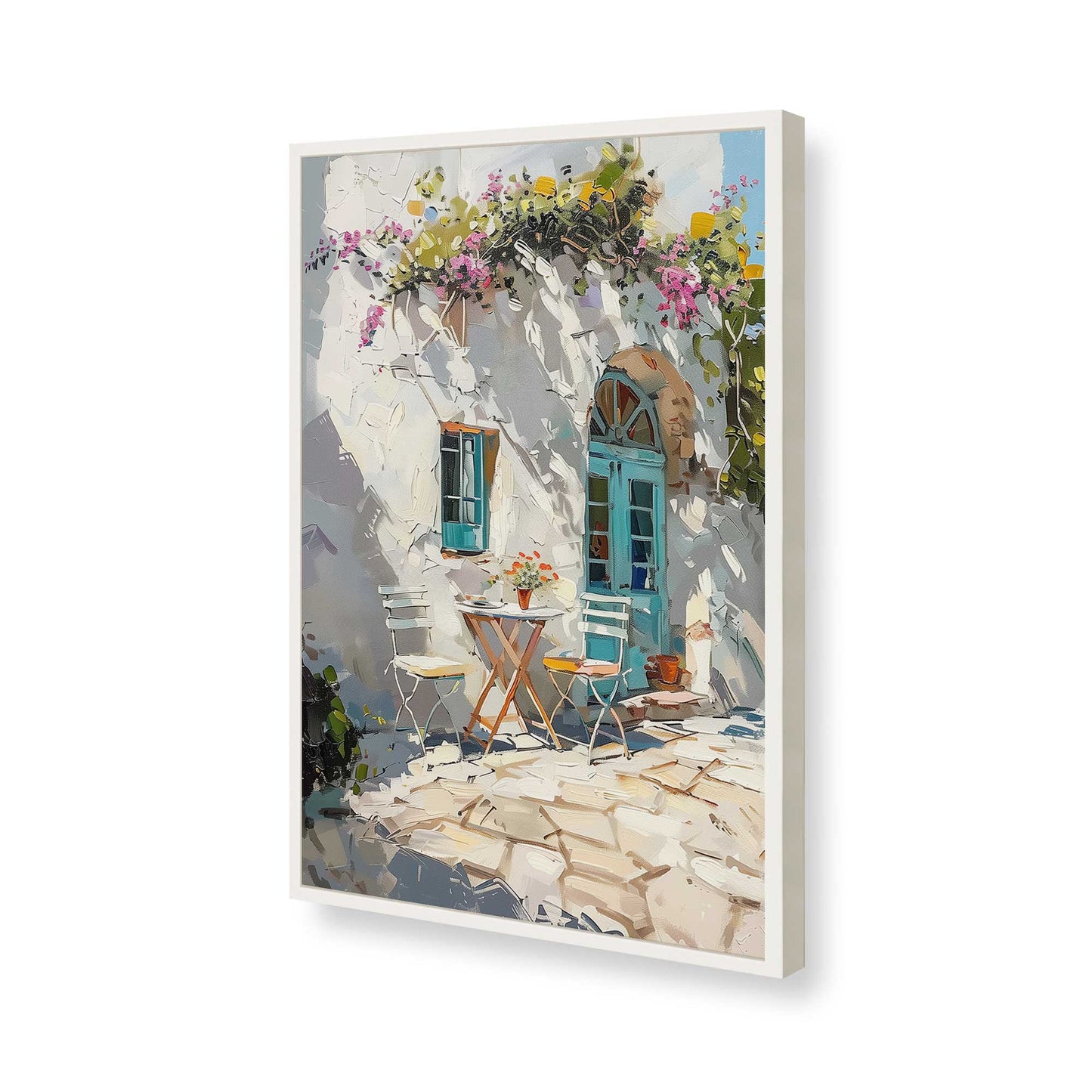 [Color:Opaque White], Picture of art in a Opaque White frame of the corner