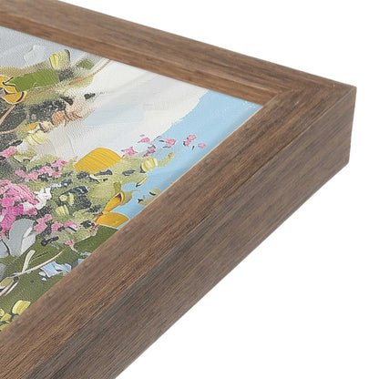 [Color:Walnut], Picture of art in a Walnut frame at an angle